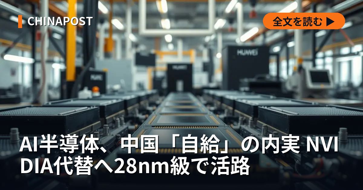 AI半導体、中国「自給」の内実 NVIDIA代替へ28nm級で活路