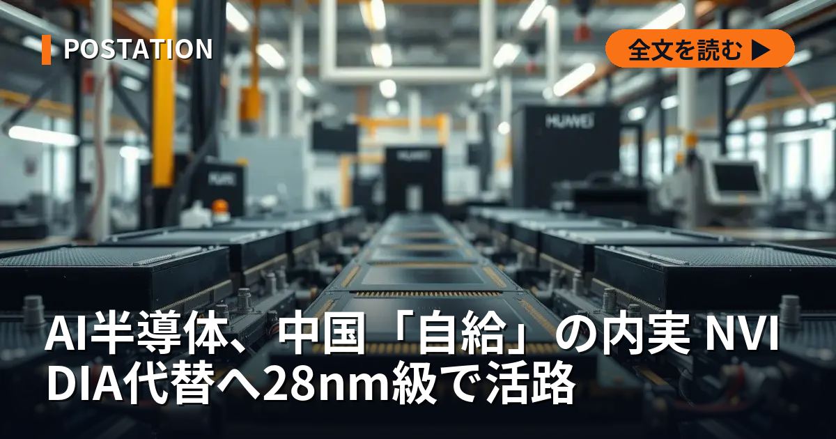 AI半導体、中国「自給」の内実 NVIDIA代替へ28nm級で活路