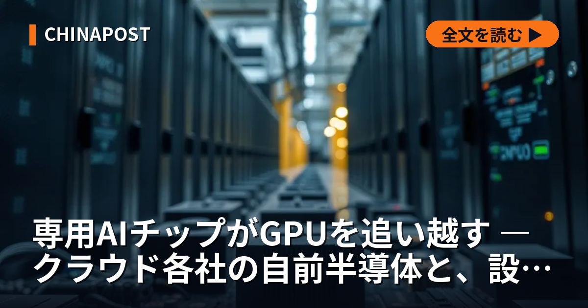 専用AIチップがGPUを追い越す ― クラウド各社の自前半導体と、設計を握る少数派