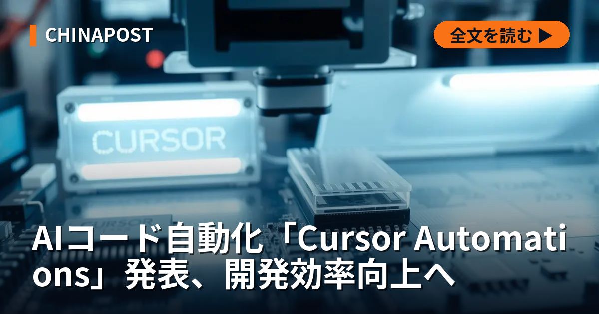 AIコード自動化「Cursor Automations」発表、開発効率向上へ