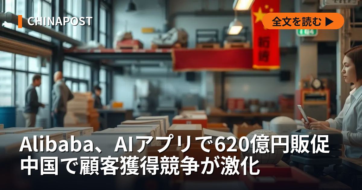 Alibaba、AIアプリで620億円販促 中国で顧客獲得競争が激化