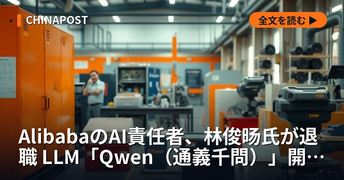 AlibabaのAI責任者、林俊旸氏が退職 LLM「Qwen（通義千問）」開発を主導