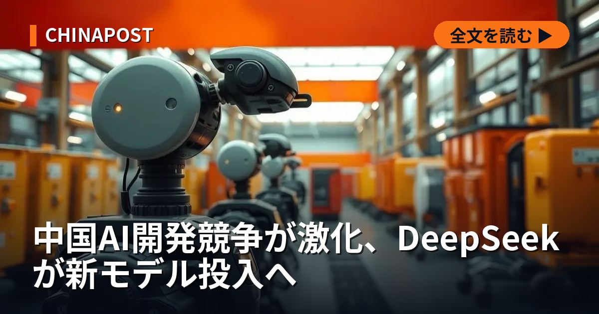 中国AI開発競争が激化、DeepSeekが新モデル投入へ