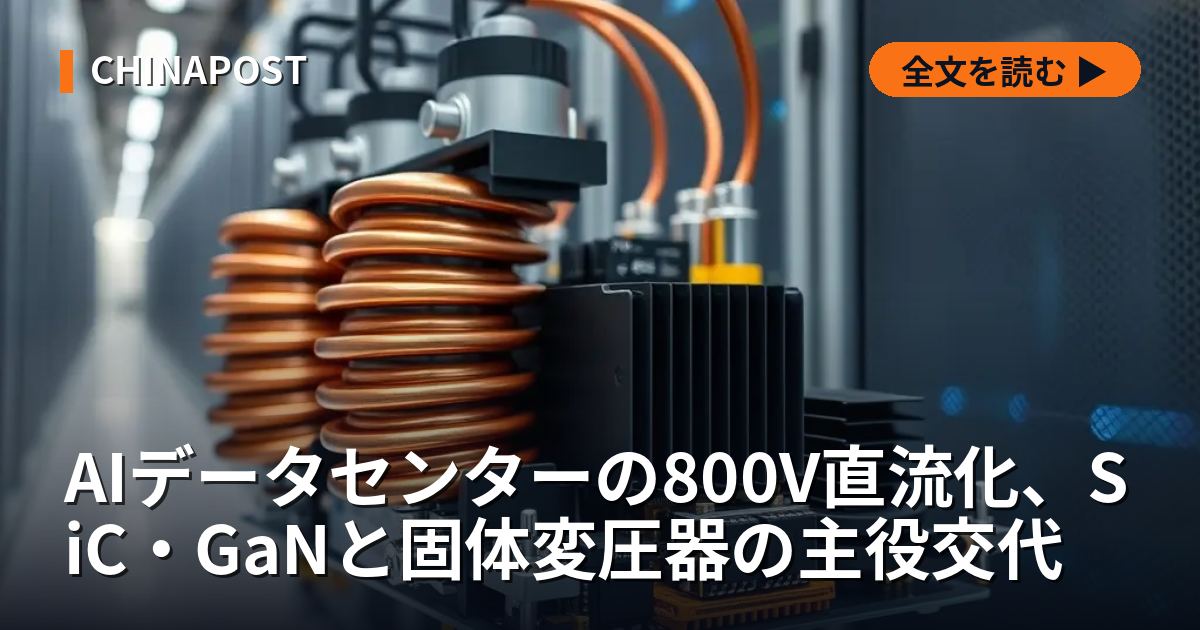 AIデータセンターの800V直流化、SiC・GaNと固体変圧器の主役交代