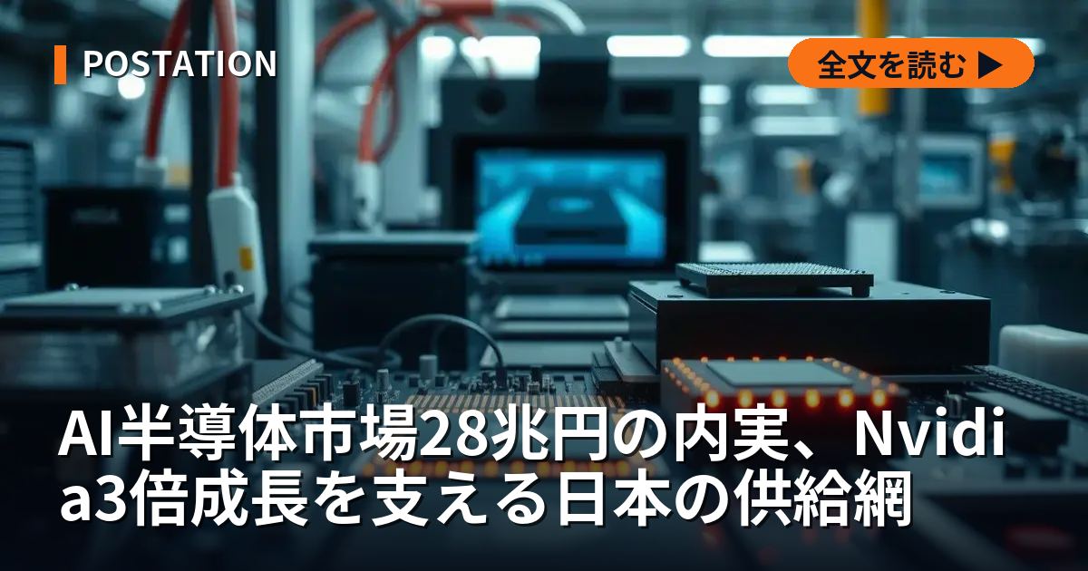 AI半導体市場28兆円の内実、Nvidia3倍成長を支える日本の供給網