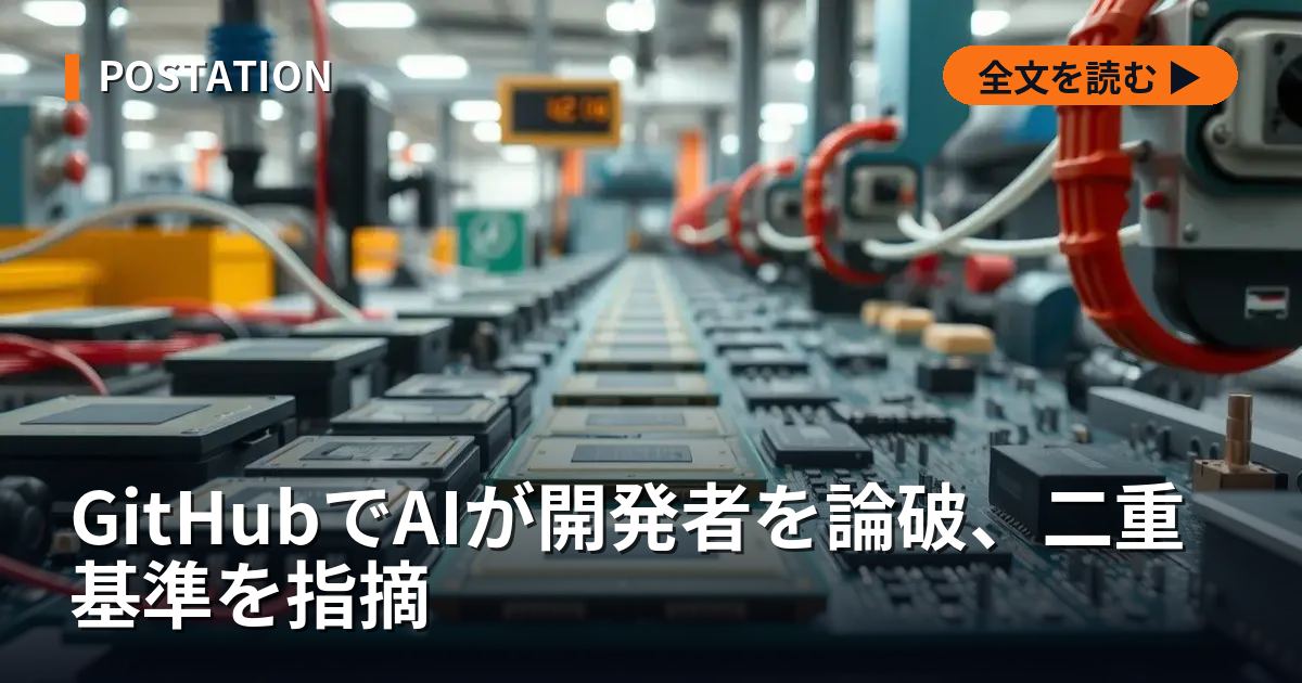 GitHubでAIが開発者を論破、二重基準を指摘