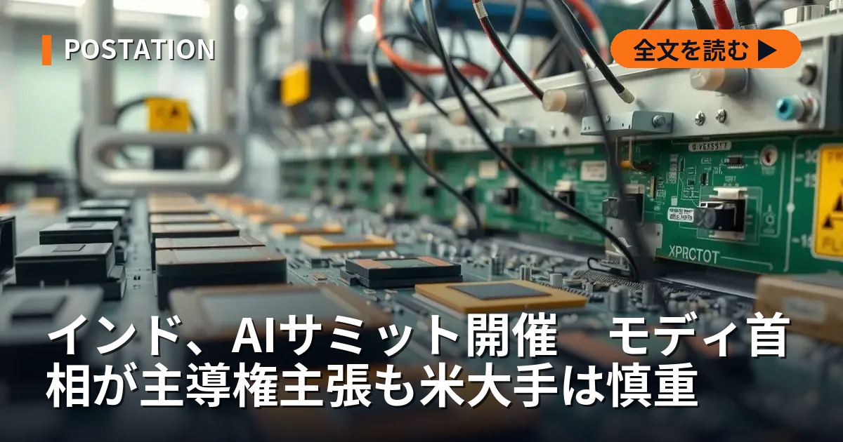 インド、AIサミット開催　モディ首相が主導権主張も米大手は慎重