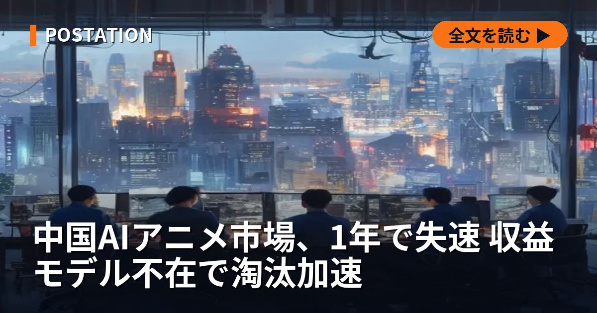 中国AIアニメ市場、1年で失速 収益モデル不在で淘汰加速