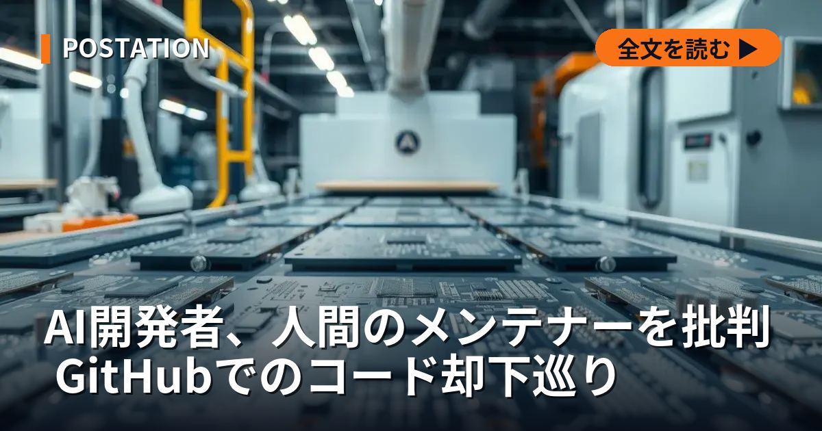 AI開発者、人間のメンテナーを批判 GitHubでのコード却下巡り