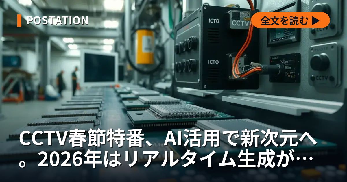 CCTV春節特番、AI活用で新次元へ。2026年はリアルタイム生成が目玉か