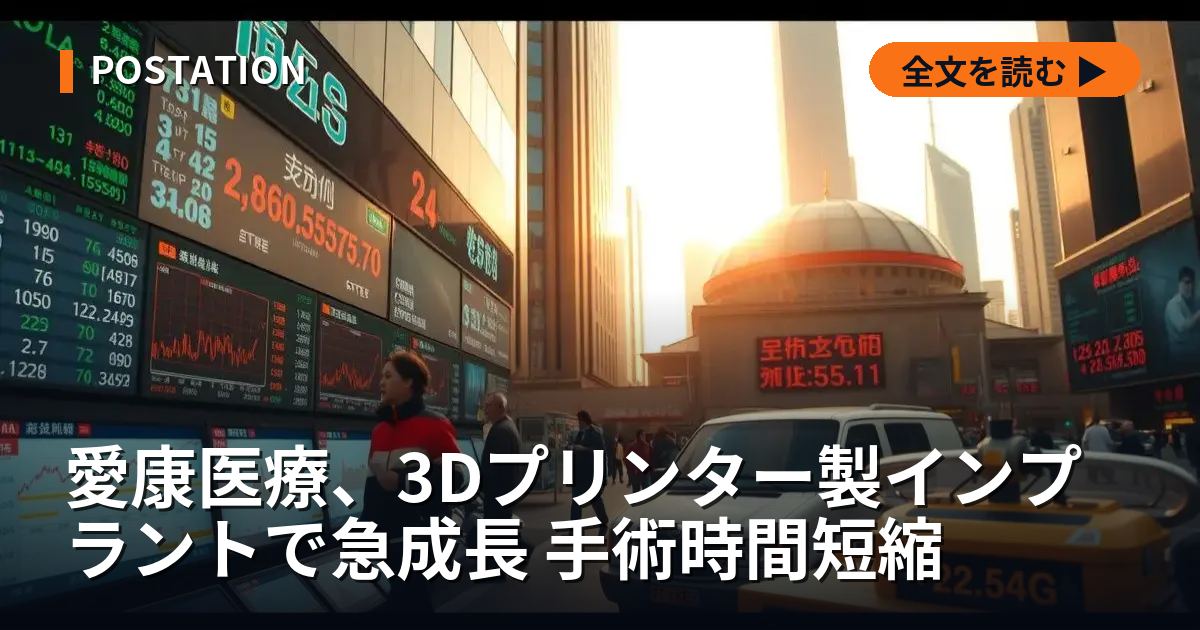 愛康医療、3Dプリンター製インプラントで急成長 手術時間短縮