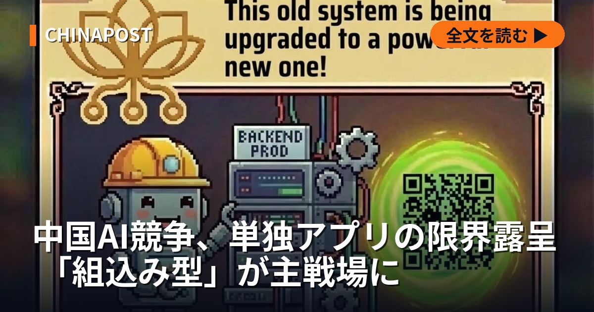 中国AI競争、単独アプリの限界露呈 「組込み型」が主戦場に