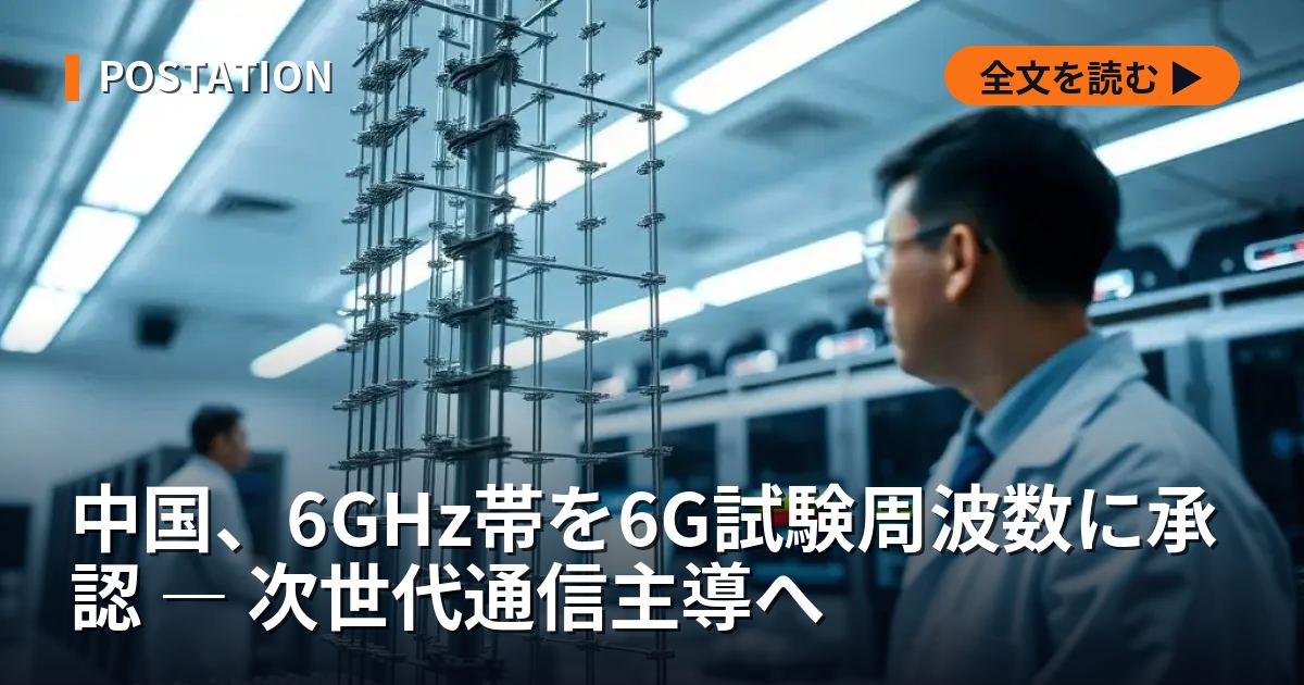 中国、6GHz帯を6G試験周波数に承認 ― 次世代通信主導へ