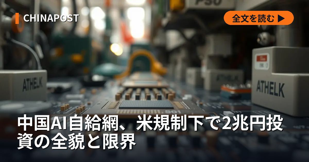 中国AI自給網、米規制下で2兆円投資の全貌と限界