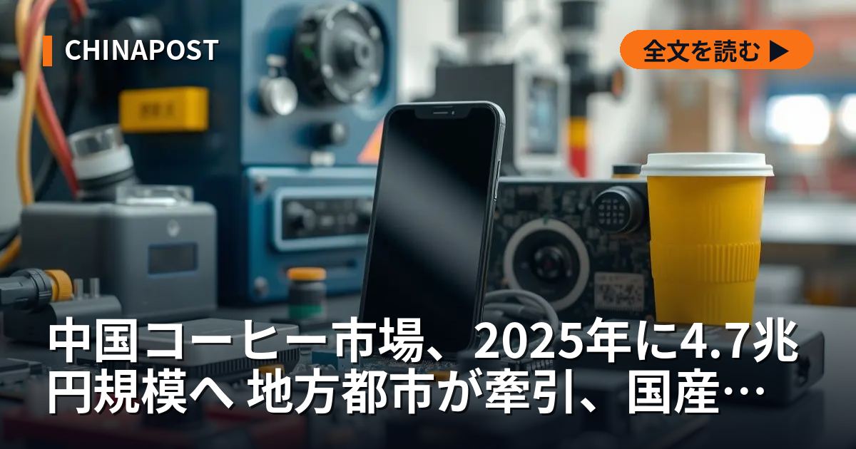 中国コーヒー市場、2025年に4.7兆円規模へ 地方都市が牽引、国産化が加速