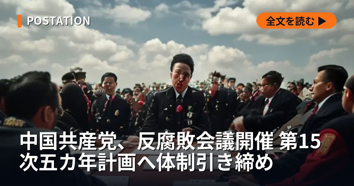 中国共産党、反腐敗会議開催 第15次五カ年計画へ体制引き締め