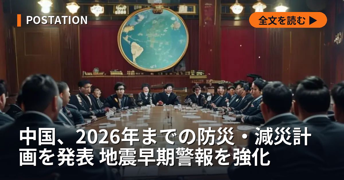 中国、2026年までの防災・減災計画を発表 地震早期警報を強化