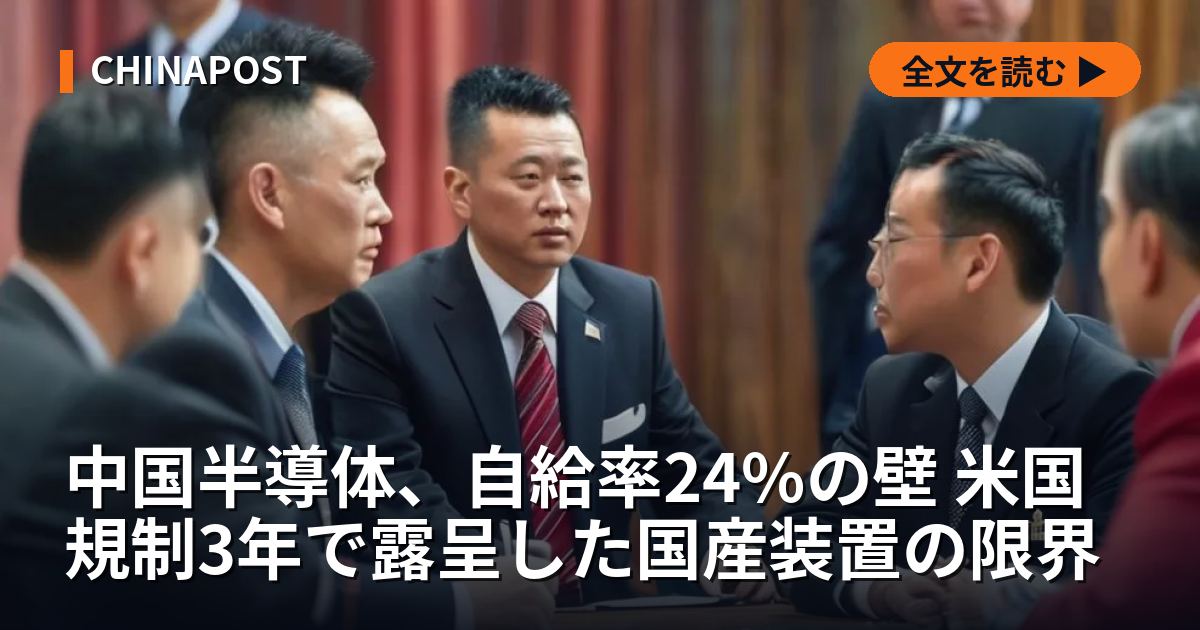 中国半導体、自給率24%の壁 米国規制3年で露呈した国産装置の限界