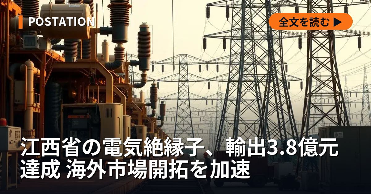 江西省の電気絶縁子、輸出3.8億元達成 海外市場開拓を加速