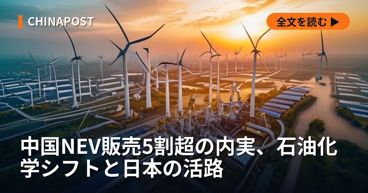 中国NEV販売5割超の内実、石油化学シフトと日本の活路