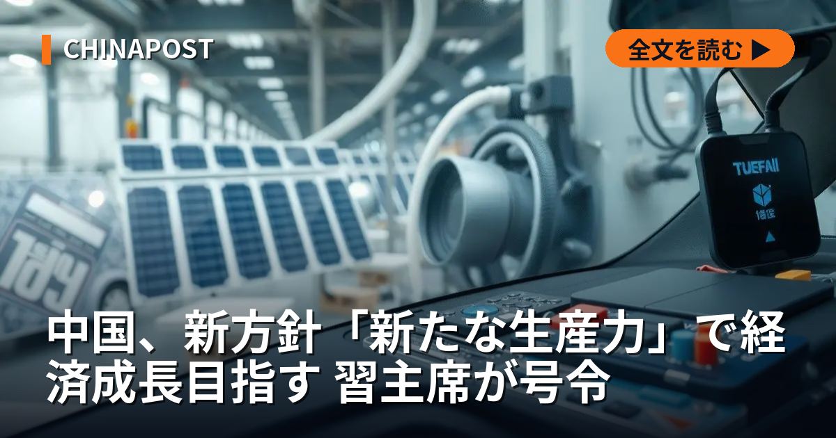中国、新方針「新たな生産力」で経済成長目指す 習主席が号令