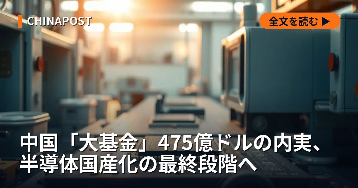 中国「大基金」475億ドルの内実、半導体国産化の最終段階へ