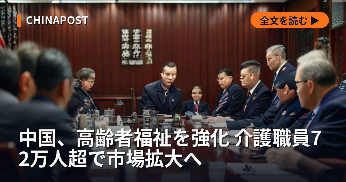 中国、高齢者福祉を強化 介護職員72万人超で市場拡大へ
