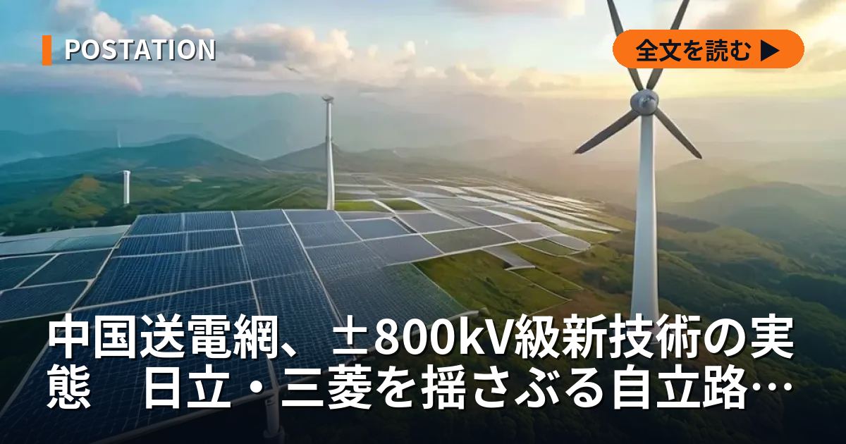 中国送電網、±800kV級新技術の実態　日立・三菱を揺さぶる自立路線の全貌
