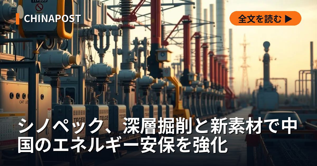 シノペック、深層掘削と新素材で中国のエネルギー安保を強化