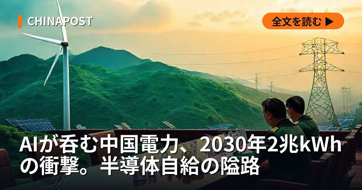 AIが呑む中国電力、2030年2兆kWhの衝撃。半導体自給の隘路