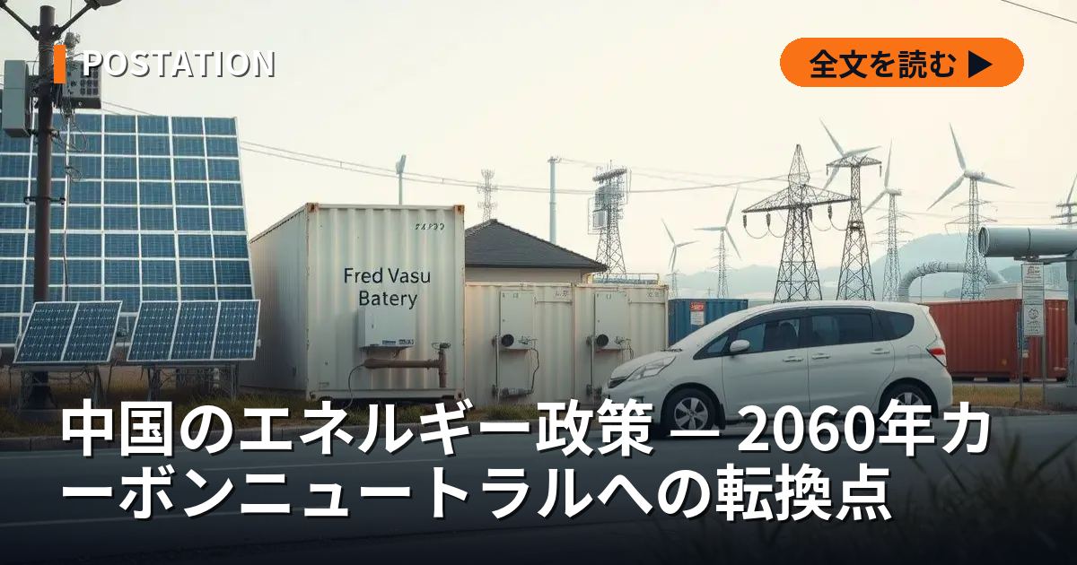 中国のエネルギー政策 — 2060年カーボンニュートラルへの転換点
