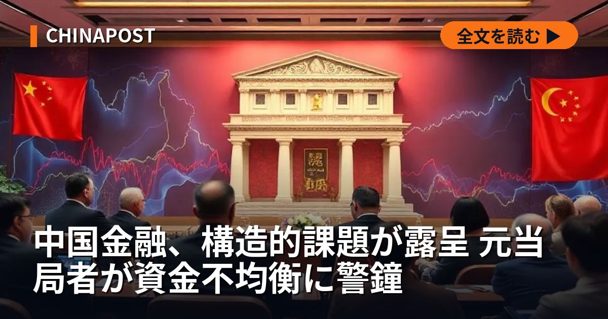 中国金融、構造的課題が露呈 元当局者が資金不均衡に警鐘