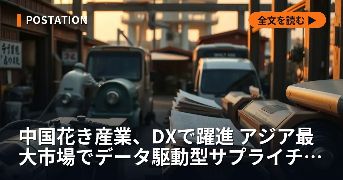中国花き産業、DXで躍進 アジア最大市場でデータ駆動型サプライチェーン構築