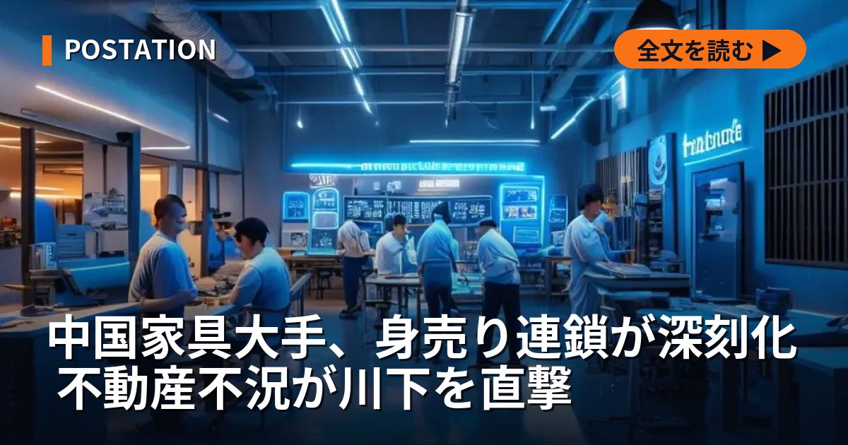 中国家具大手、身売り連鎖が深刻化 不動産不況が川下を直撃