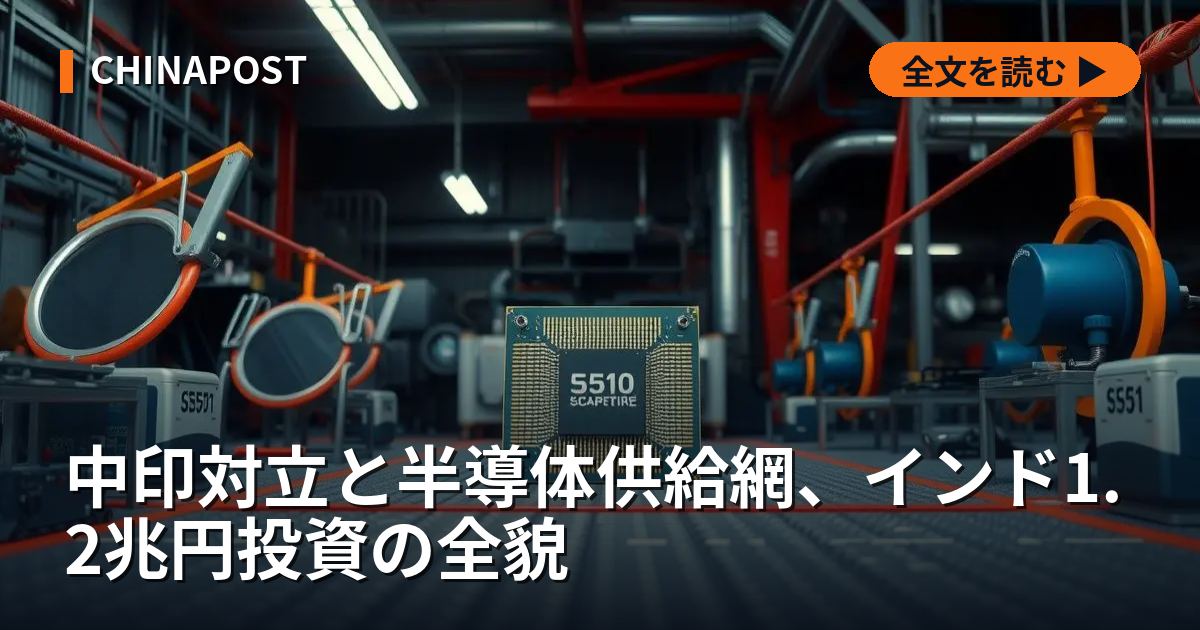 中印対立と半導体供給網、インド1.2兆円投資の全貌