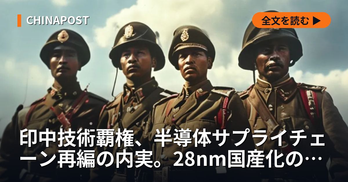 印中技術覇権、半導体サプライチェーン再編の内実。28nm国産化の野望と日本の役割