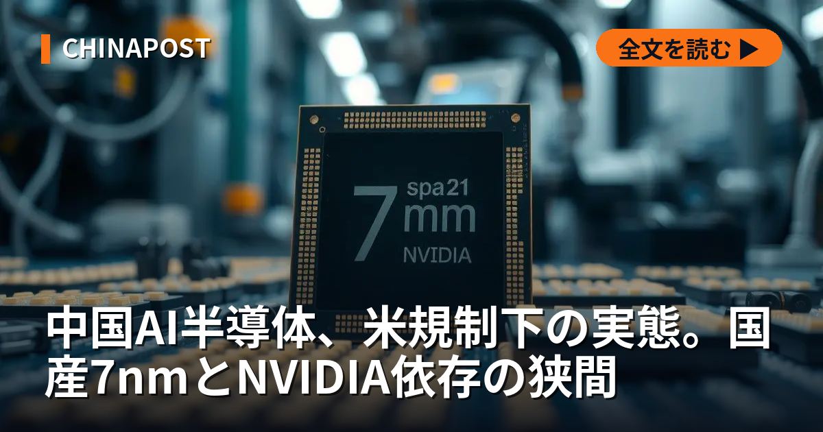中国AI半導体、米規制下の実態。国産7nmとNVIDIA依存の狭間