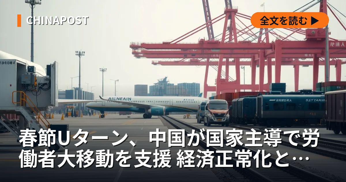 春節Uターン、中国が国家主導で労働者大移動を支援 経済正常化と社会統制の深層
