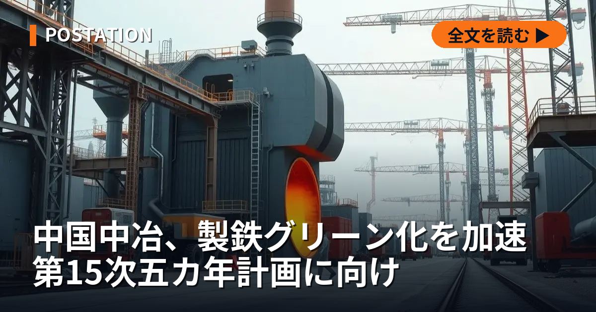 中国中冶、製鉄グリーン化を加速 第15次五カ年計画に向け
