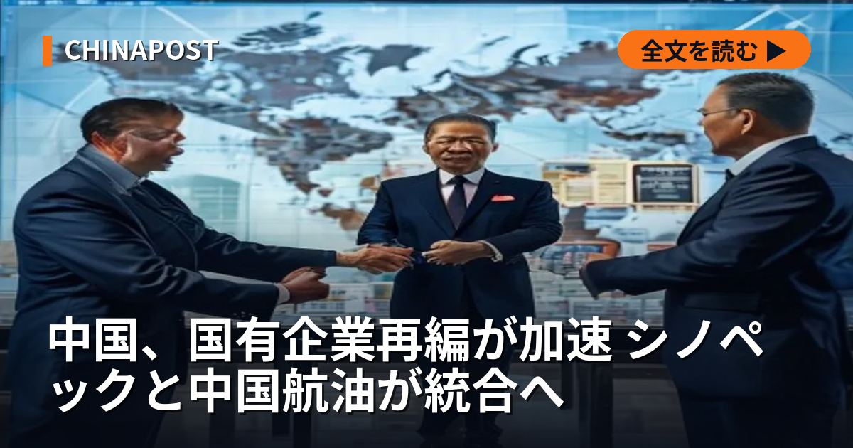 中国、国有企業再編が加速 シノペックと中国航油が統合へ