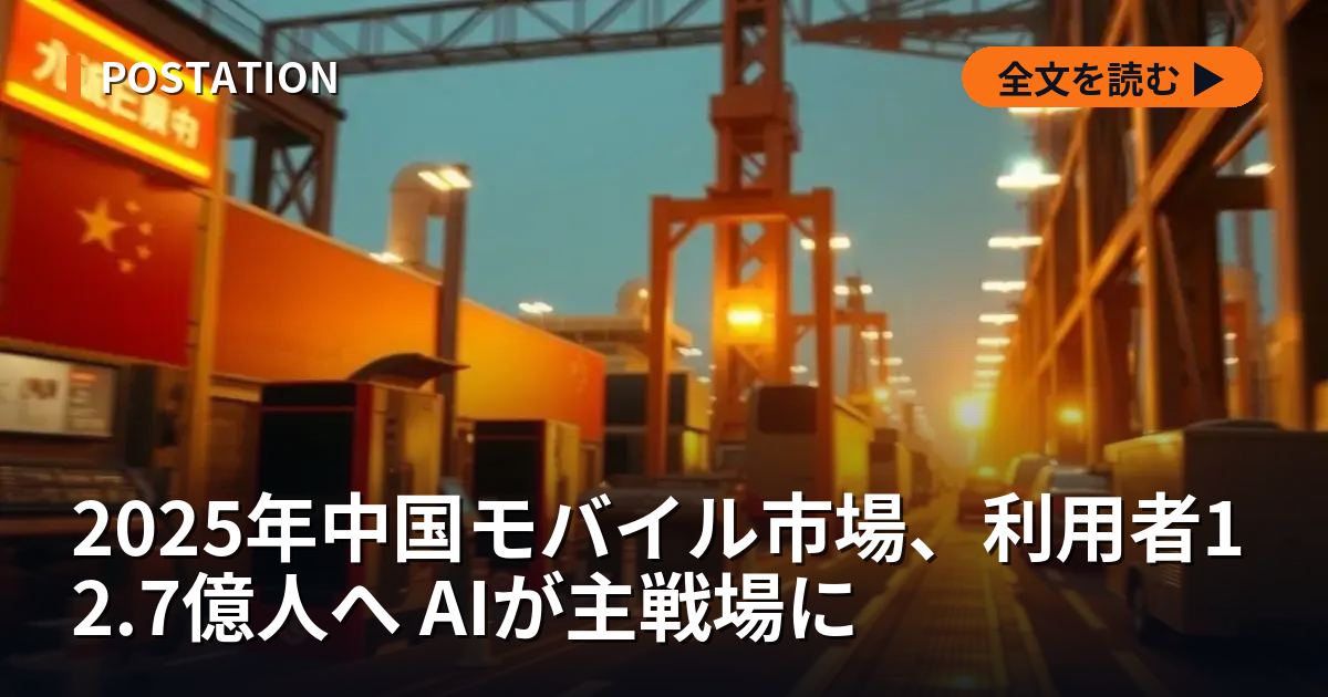 2025年中国モバイル市場、利用者12.7億人へ AIが主戦場に