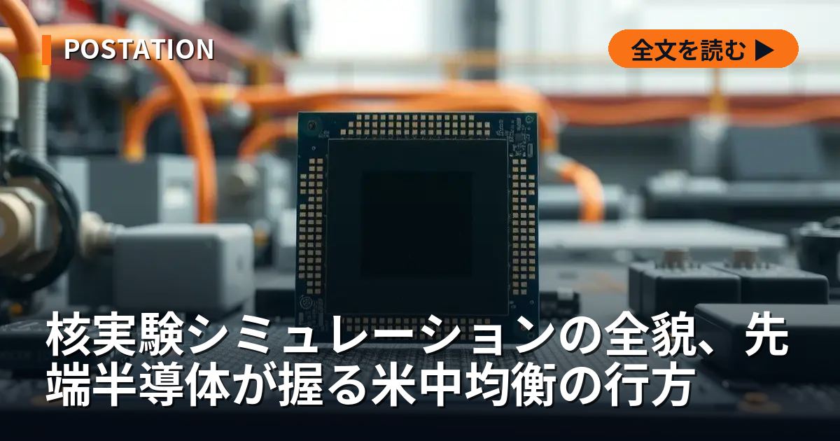 核実験シミュレーションの全貌、先端半導体が握る米中均衡の行方