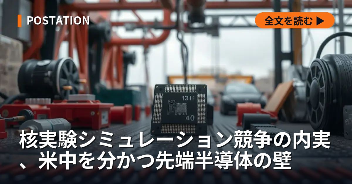 核実験シミュレーション競争の内実、米中を分かつ先端半導体の壁