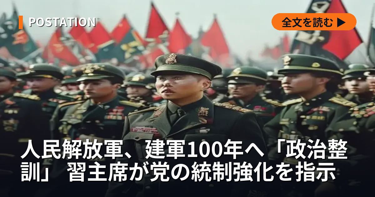人民解放軍、建軍100年へ「政治整訓」 習主席が党の統制強化を指示