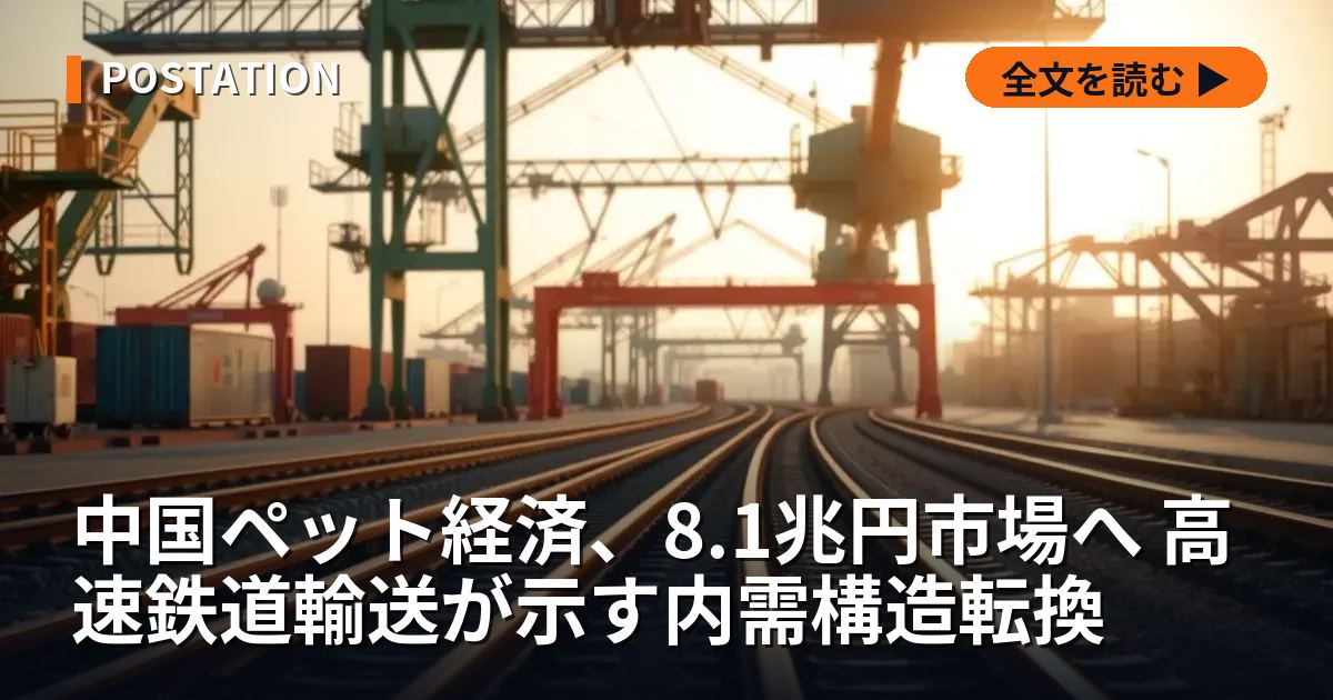 中国ペット経済、8.1兆円市場へ 高速鉄道輸送が示す内需構造転換
