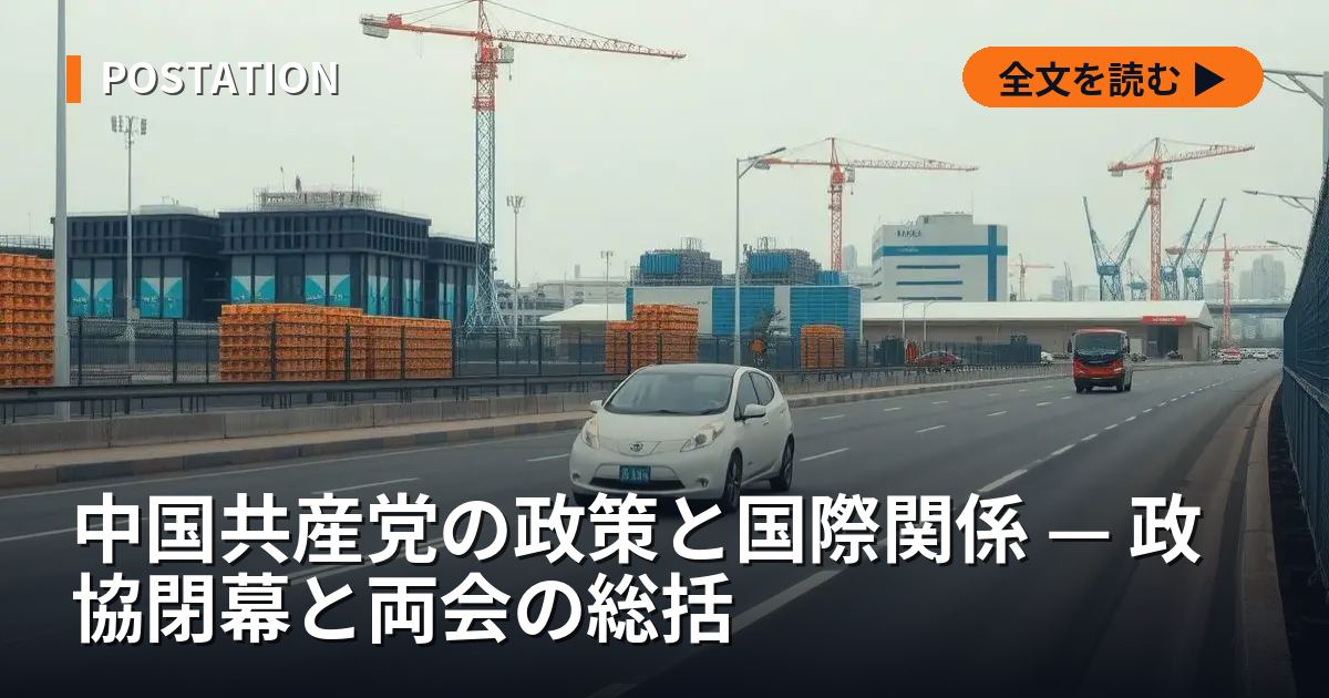 中国共産党の政策と国際関係 — 政協閉幕と両会の総括