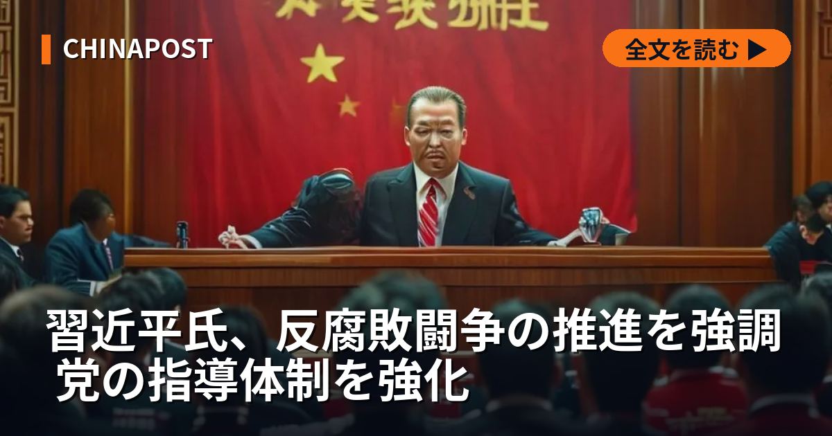 習近平氏、反腐敗闘争の推進を強調 党の指導体制を強化