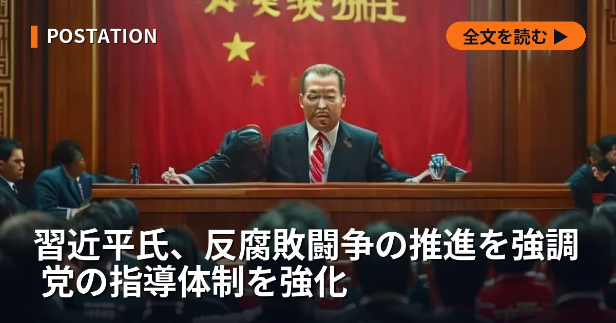 習近平氏、反腐敗闘争の推進を強調 党の指導体制を強化