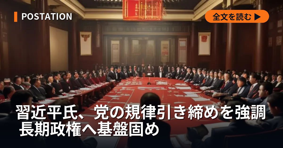 習近平氏、党の規律引き締めを強調 長期政権へ基盤固め