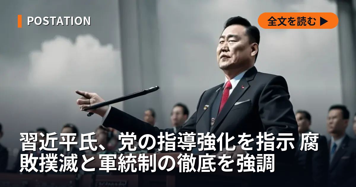 習近平氏、党の指導強化を指示 腐敗撲滅と軍統制の徹底を強調